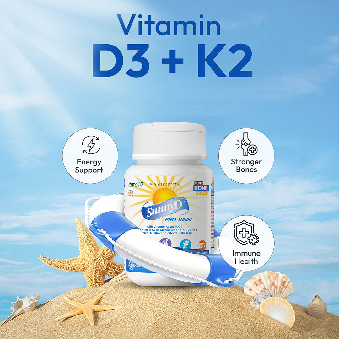 Scotmann’s SunnyD PRO 10000 Vitamin D3 & K2- 30 Softgels