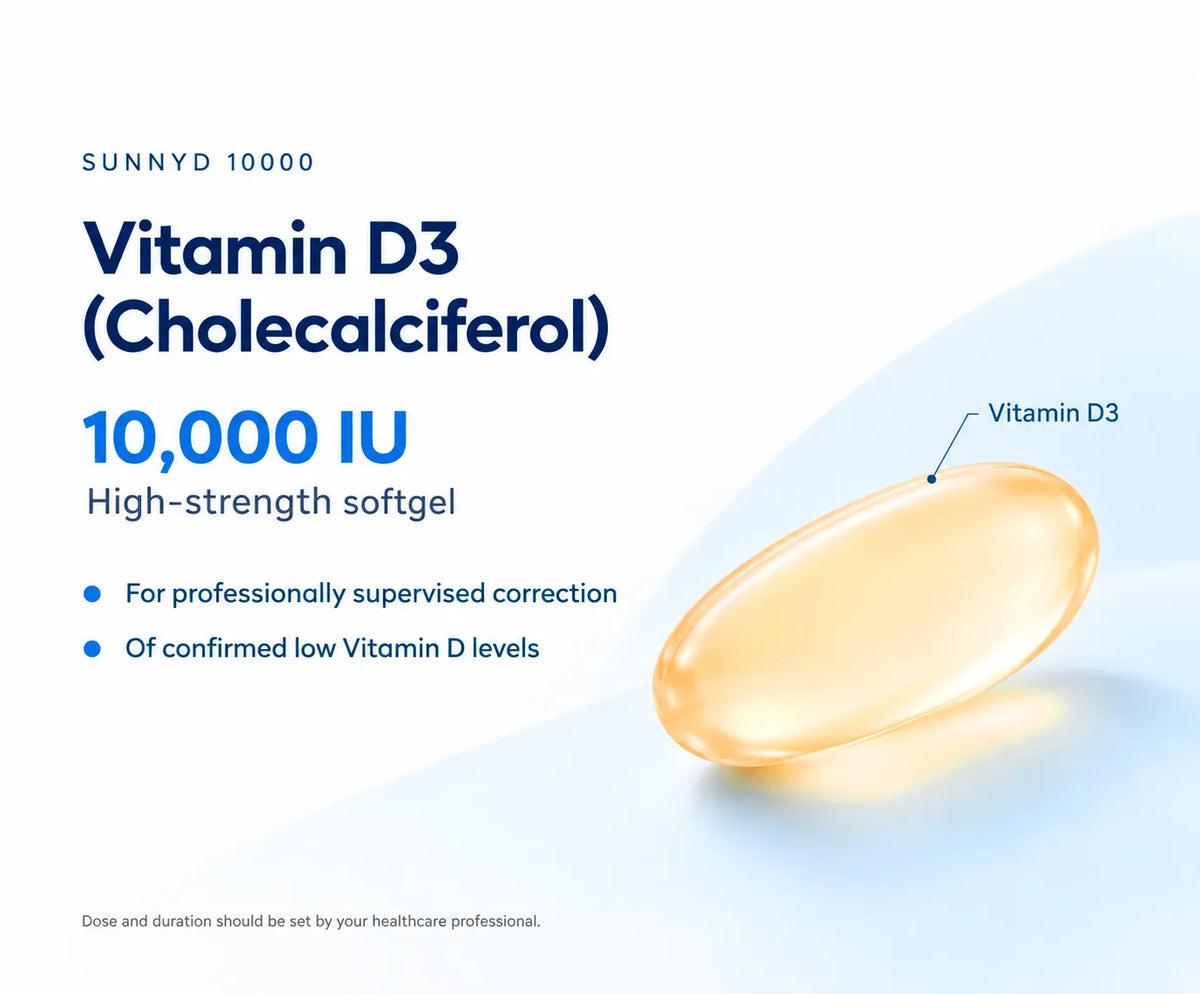 Vitamin D3 (Cholecalciferol) 10,000 I