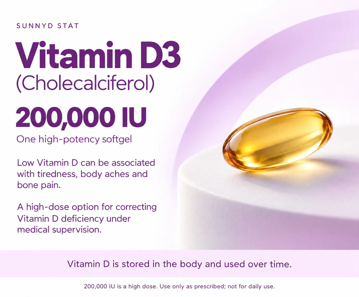 Vitamin D3 (Cholecalciferol) 200,000 IU 