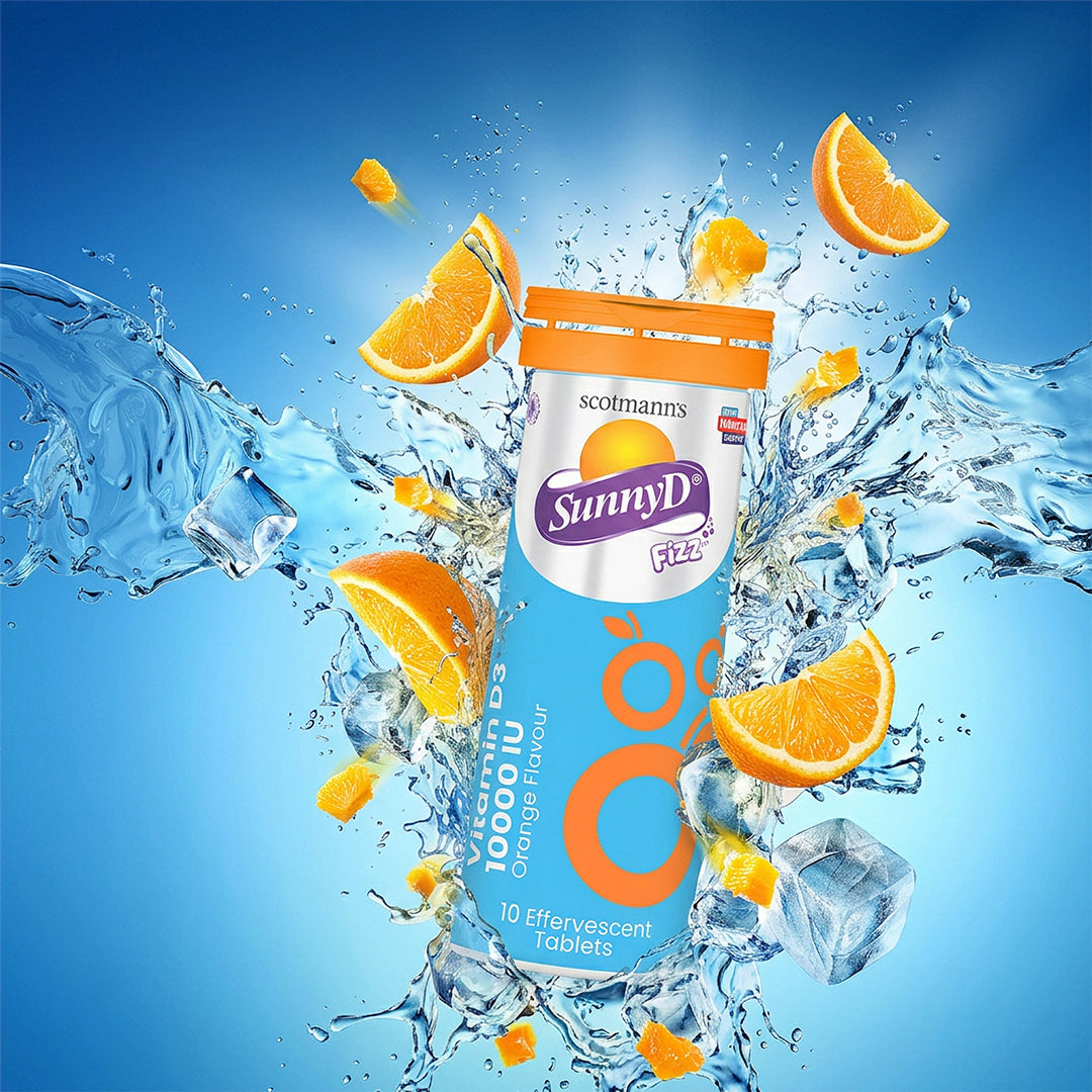 Scotmann’s SunnyD Fizz Vitamin D3 (10,000 IU) – 10 Effervescent Tablets