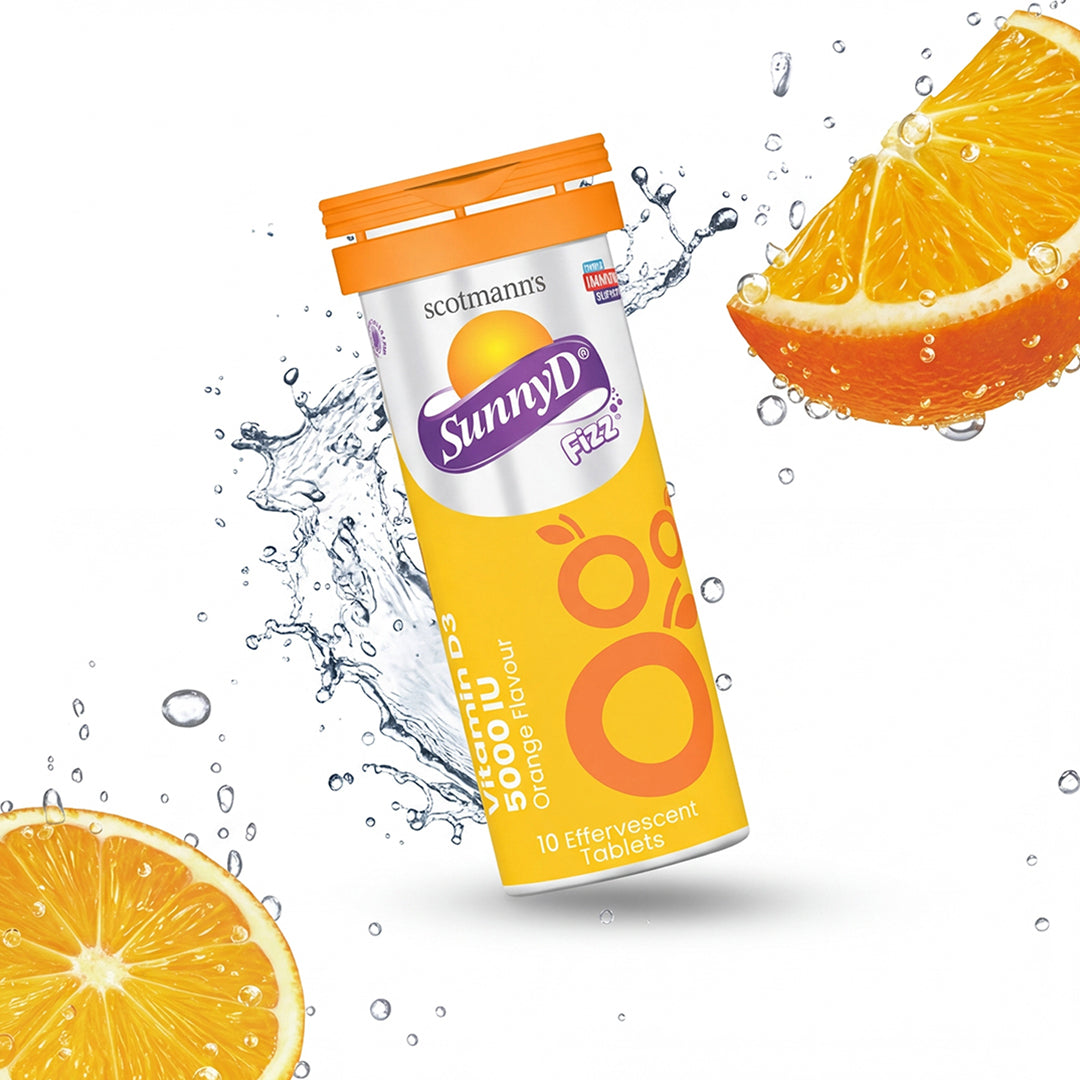 Scotmann’s SunnyD Fizz Vitamin D3 (5,000 IU) – 10 Effervescent Tablets