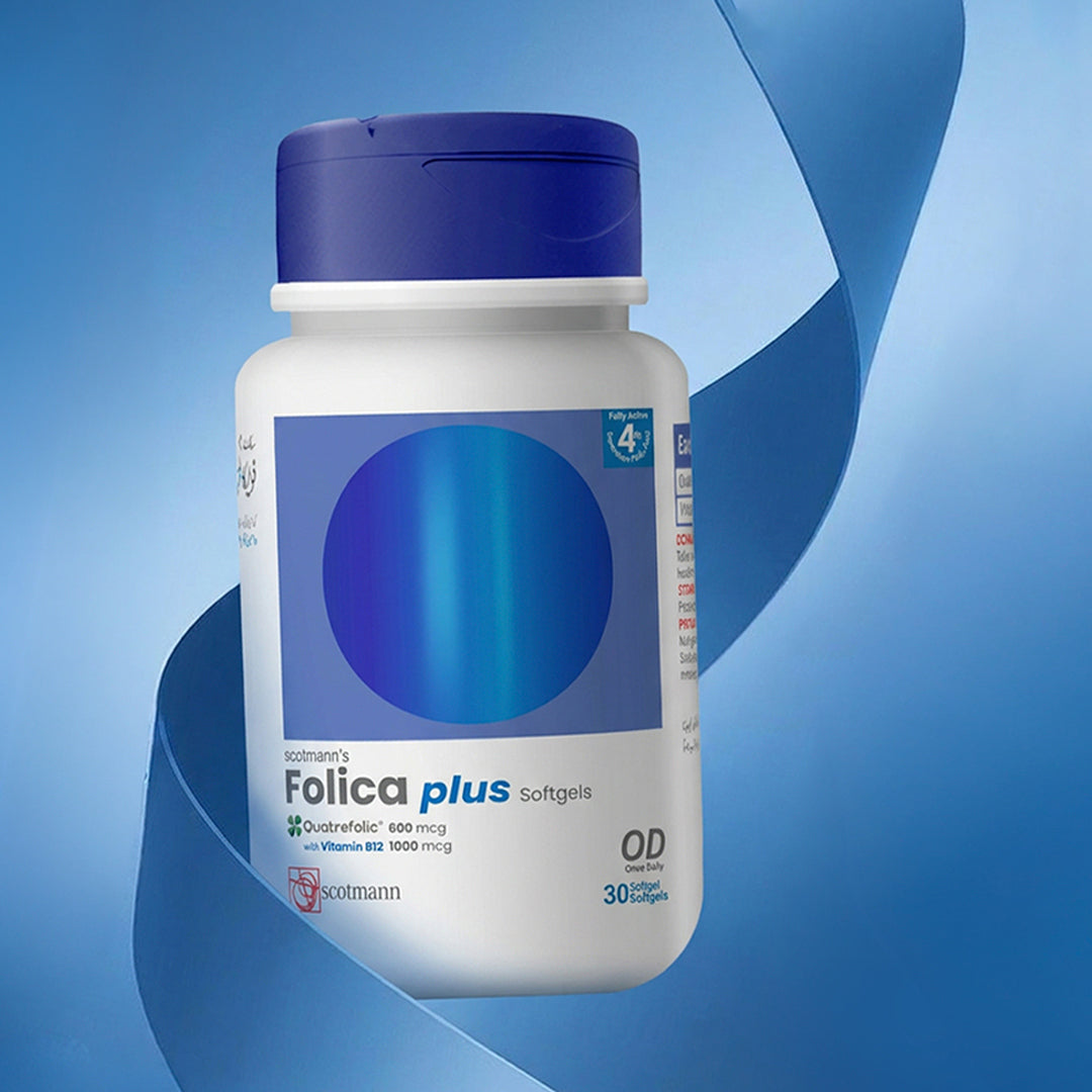 Scotmann’s Folica Plus Quatrefolic & Vitamin B12 - 30 Softgels