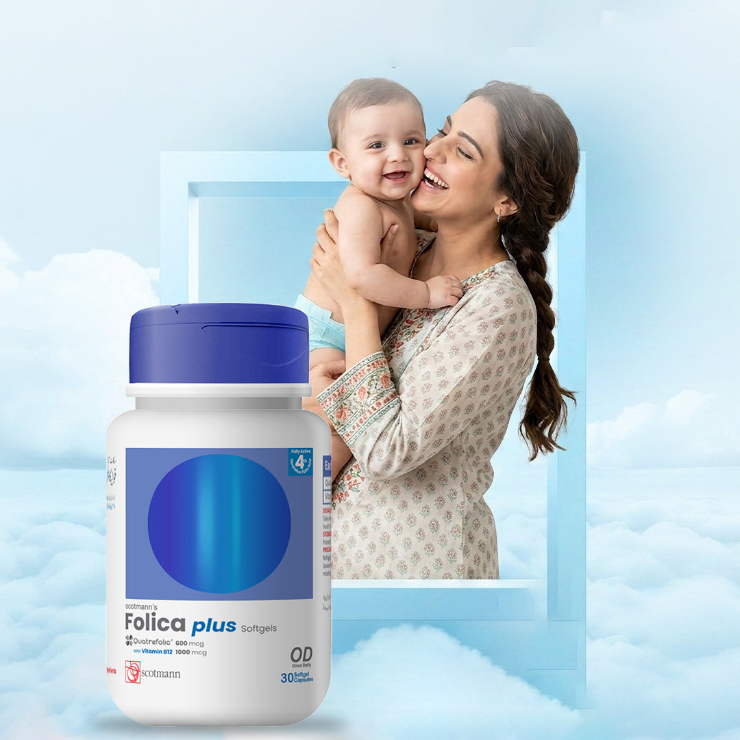 Scotmann’s Folica Plus Quatrefolic & Vitamin B12 - 30 Softgels