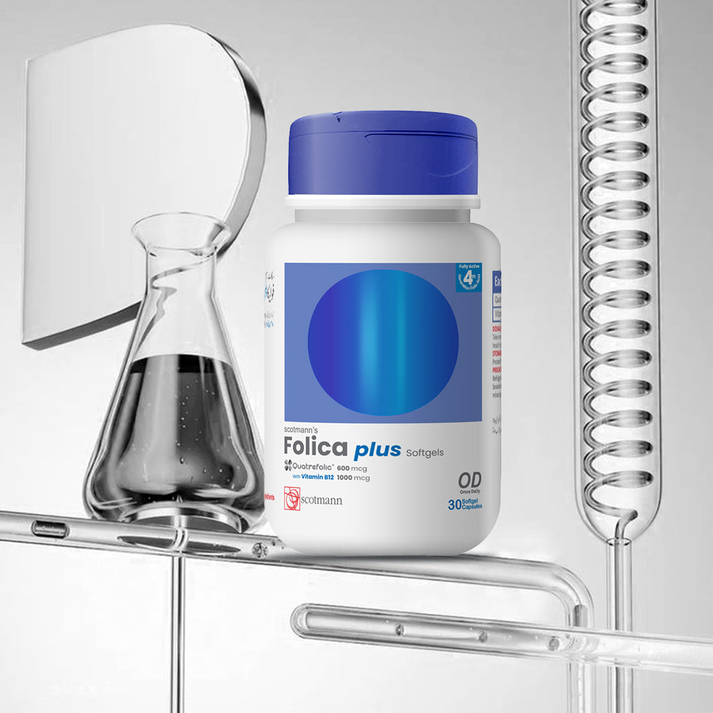 Scotmann’s Folica Plus Quatrefolic & Vitamin B12 - 30 Softgels