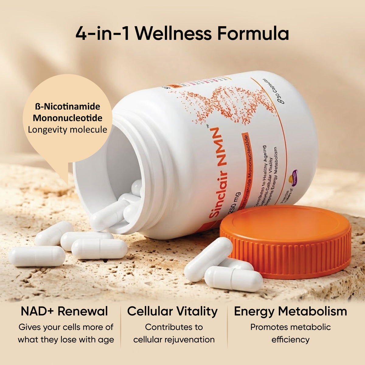Sinclair NMN 250mg 30 Capsules – Best NMN Supplement in Pakistan