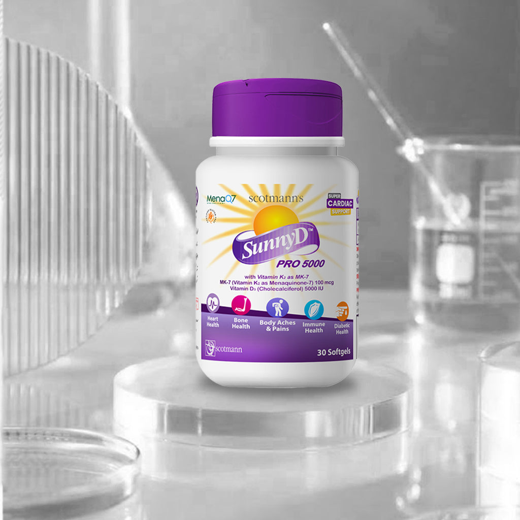 Scotmann’s SunnyD PRO 5000 Vitamin D3 & K2- 30 Softgels