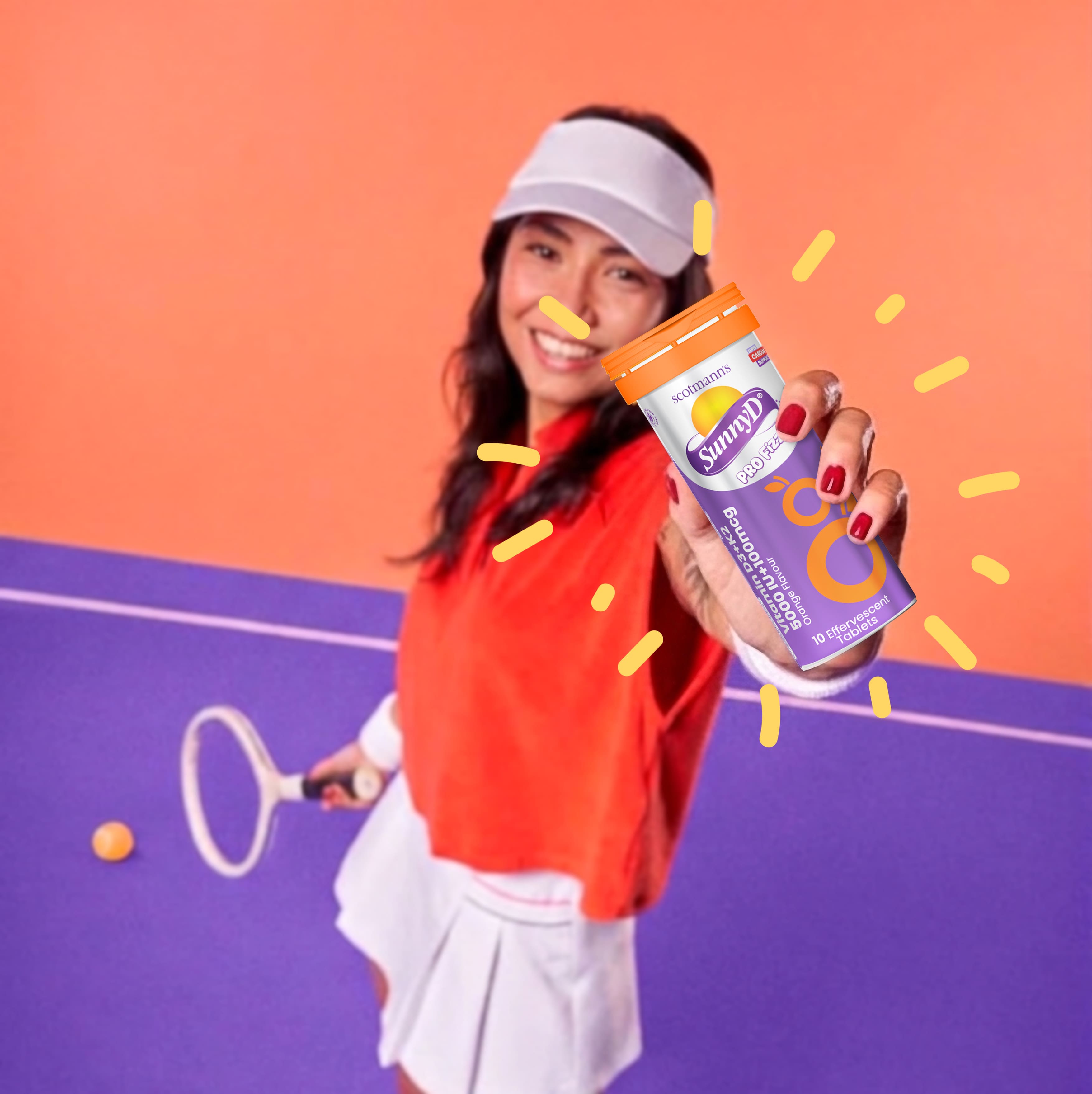 Scotmann's SunnyD PRO Fizz 5 - Vitamin D3 & K2 - 10 Effervescent Tablets