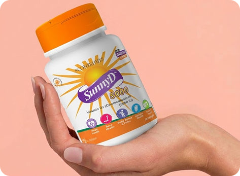Halal European-sourced Vitamin D3 5000 IU daily softgel