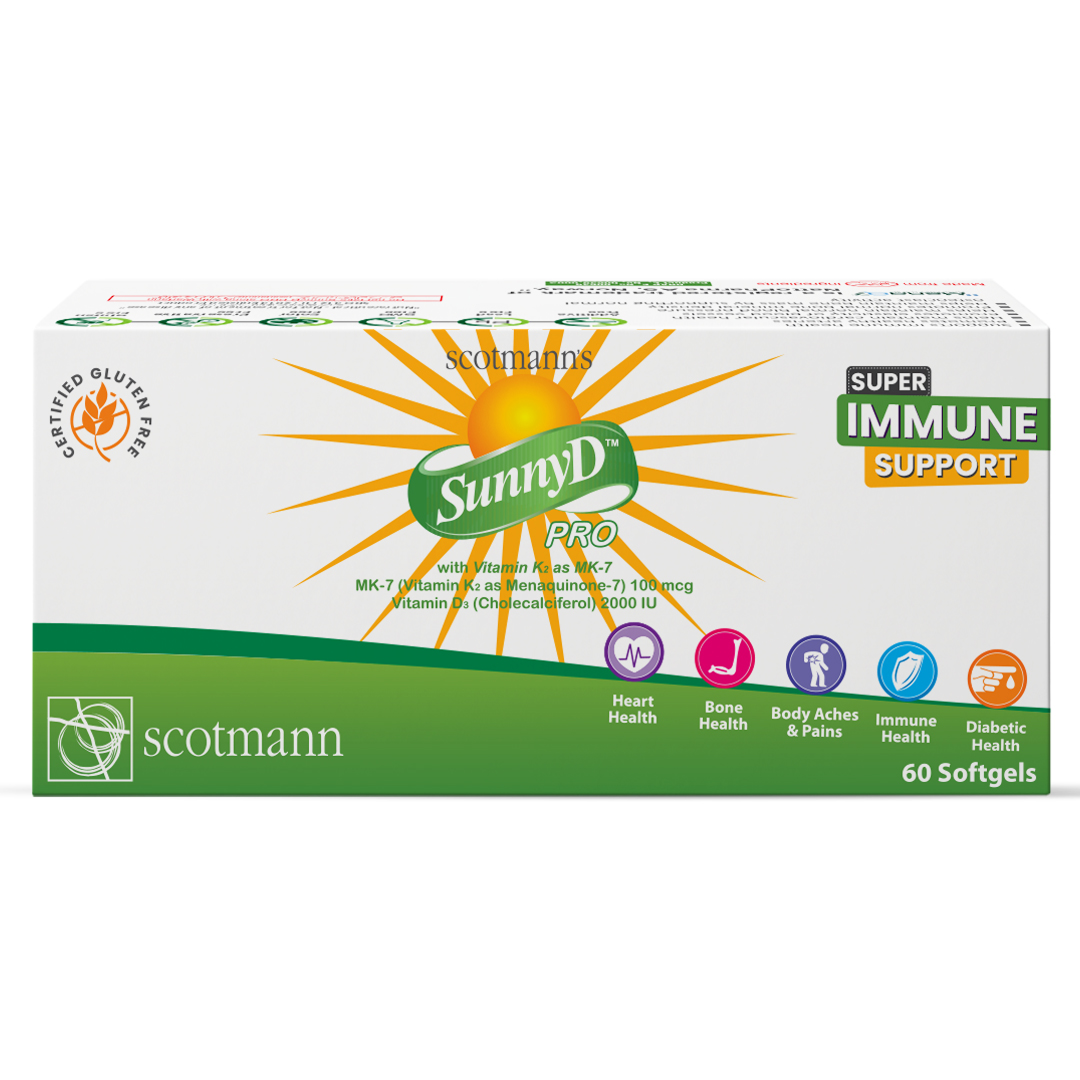 Scotmann’s SunnyD PRO Vitamin D3 & K2- 60 Softgels