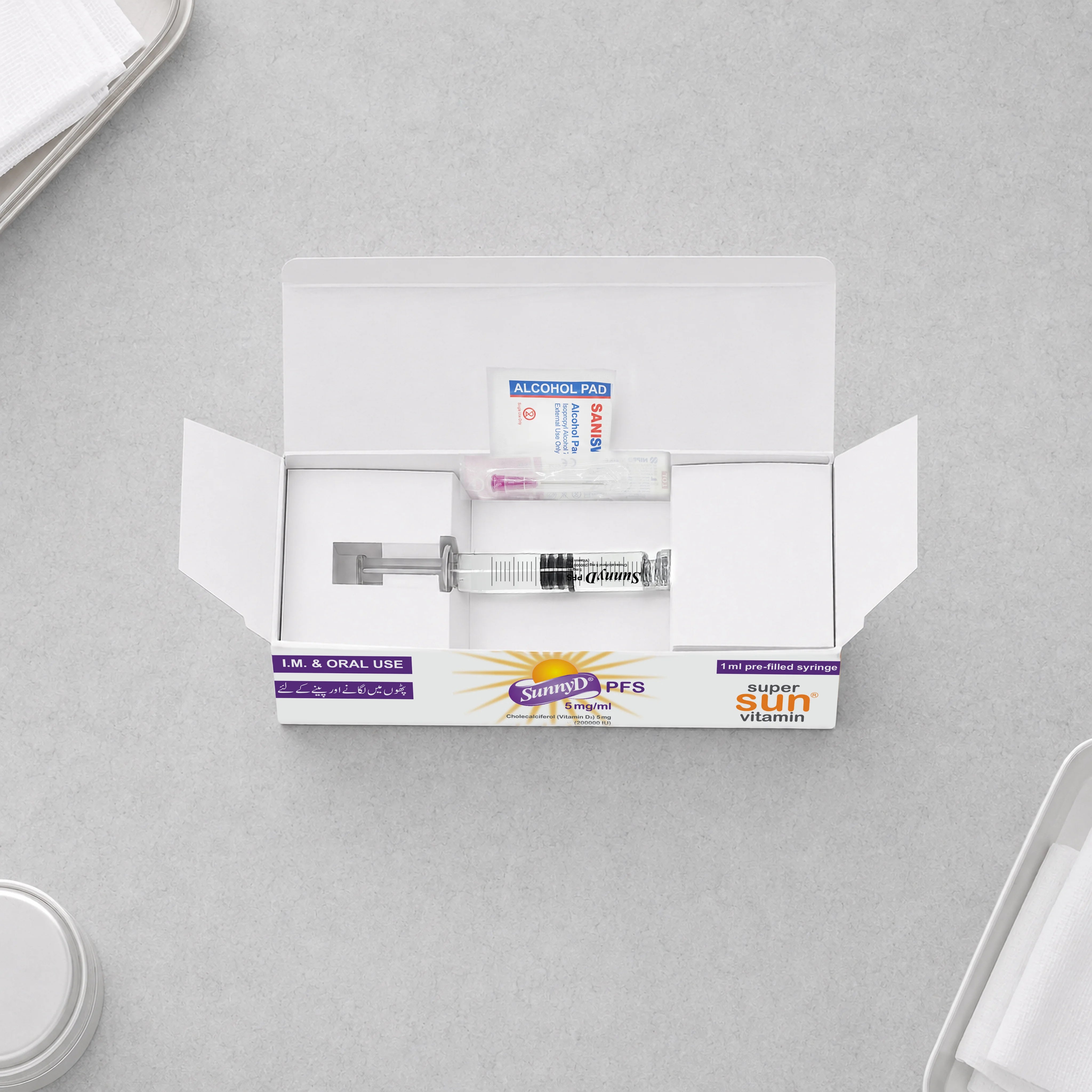Scotmann's SunnyD PFS – Vitamin D3 5 mg/mL Pre-Filled Syringe