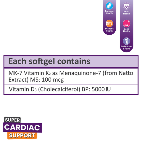 Scotmann’s SunnyD PRO 5000 Vitamin D3 & K2- 30 Softgels