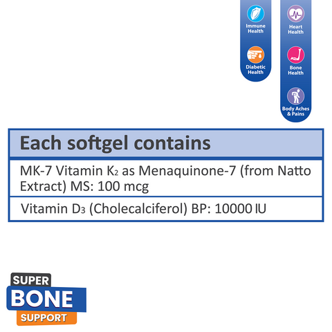 Scotmann’s SunnyD PRO 10000 Vitamin D3 & K2- 30 Softgels