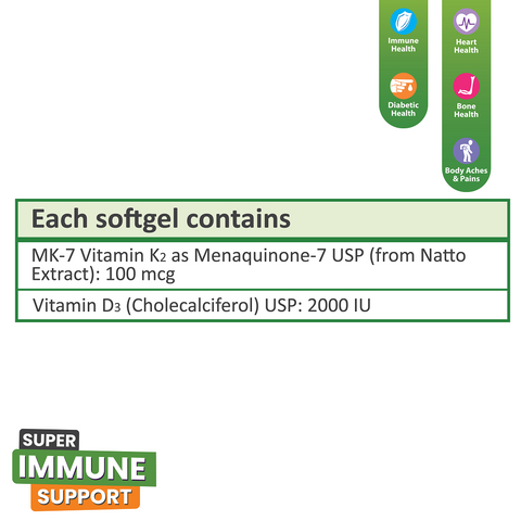 Scotmann’s SunnyD PRO Vitamin D3 & K2- 60 Softgels